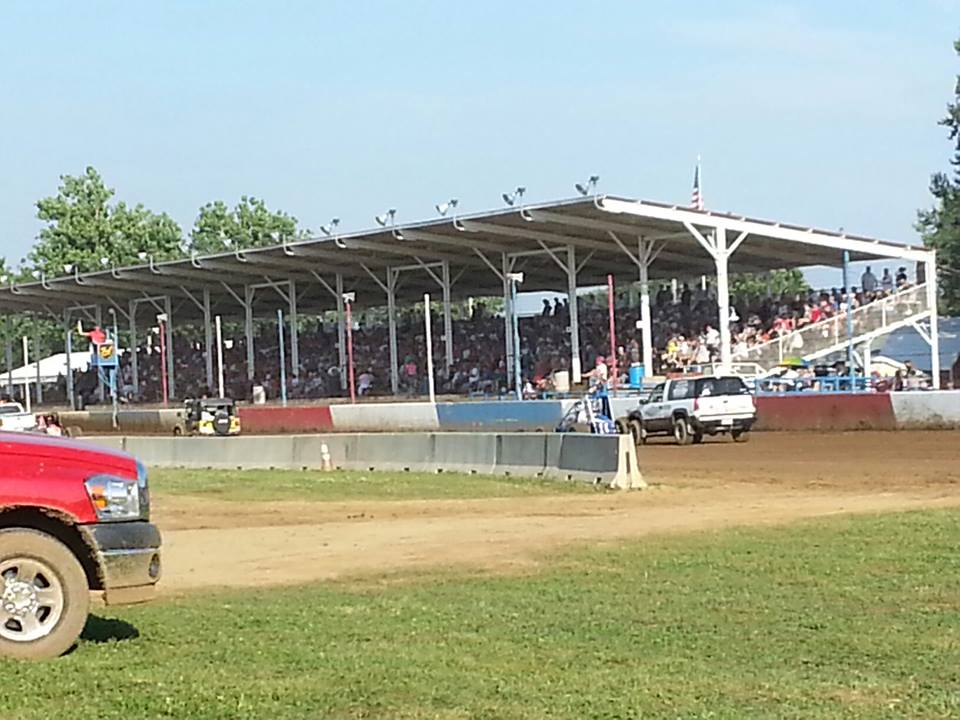 Stands starting to fill at Terre Haute "The Action Track"
