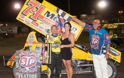 Saldana and Motter gain first win in 2013 with the Outlaws 
