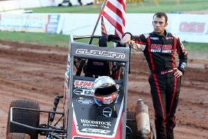 Bryan Clauson at Lismore before the start to the last race at Lismore 