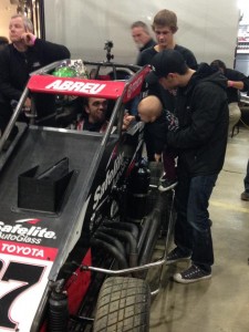 Rico Abreu back in the pits after his feature win 